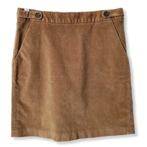 Banana Republic Brown Corduroy Pencil Skirt 0 Preppy Fall Career Casual Academia